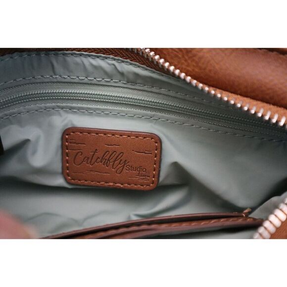 Catchfly Women's White Hair-On Convertible Tassel Leather Crossbody/Shoulder Bag - Picture 6 of 14